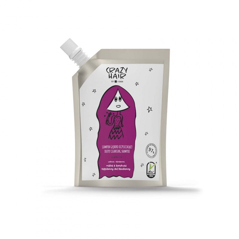 Crazy Hair Raspberry & Blueberry Shampoo, Giliai Valantis Šampūnas pažeistiems plaukams 100 ml