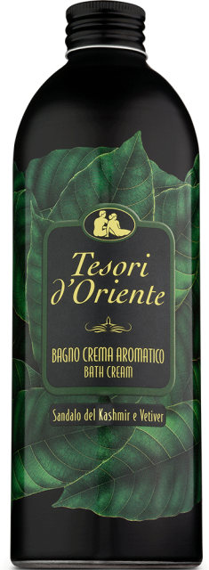 Tesori d'Oriente PUTOJANTIS VONIOS KREMAS  KAŠMYRO SANDALMEDIS IR VETIVERIJOS Kašmyro sandalmedis ir vetiverijos 500 ml
