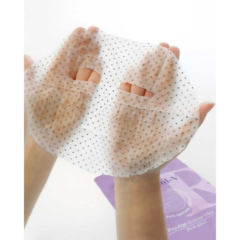 Valomoji veido kaukė Casmara Peeling Booster Sheet Mask Glycolic su AHA rūgštimis ir alavijų ekstraktu, magnetinė technologija grozioplanas.lt