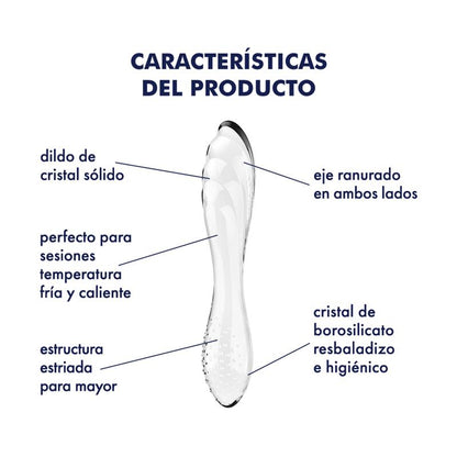 Copy of SATISFYER ESTIMULADOR DE CRISTAL DAZZLING CRYSTAL 1 KARŠTAS IR ŠALTAS SKAIDRUS  makšties stimuliacija, klitorio masažai, dildo prisitaiko prie jūsų norų