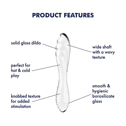 Copy of SATISFYER ESTIMULADOR DE CRISTAL DAZZLING CRYSTAL 1 KARŠTAS IR ŠALTAS SKAIDRUS  makšties stimuliacija, klitorio masažai, dildo prisitaiko prie jūsų norų