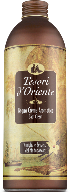 Tesori d'Oriente –PUTOJANTIS VONIOS KREMAS imbiero ir vanilės  iš Madagaskaro  500 ml