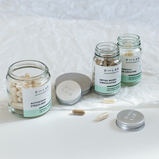 D-LAB NUTRICOSMETICS D-LAB Nutricosmetics Masse-Capillaire Maisto papildų programa plaukų slinkimo stabdymui grozioplanas.lt
