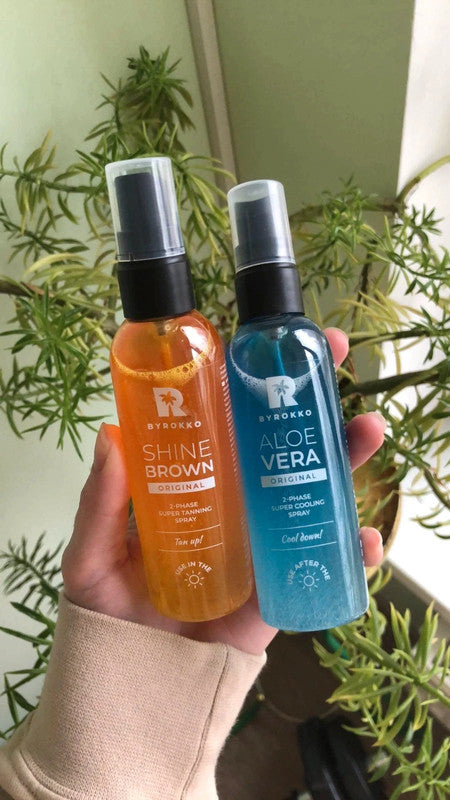 BYROKKO „Shine Brown” dvifazis įdegio purškiklis grozioplanas.lt