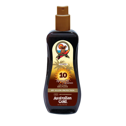Soliariumo įdegio kremas Australian Gold SPF10 with Bronzers apsaugos nuo saulės pienelis su bronzantais grozioplanas.lt