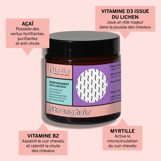 Birdie Stiprūs plaukai plauku guminukai grozioplanas.lt