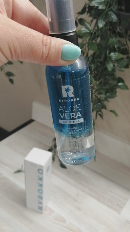 BYROKKO Aloe Vera spray Dvifazis  vėsinantis purškiklis Su alijošiumi ir hialurono rūgštimi