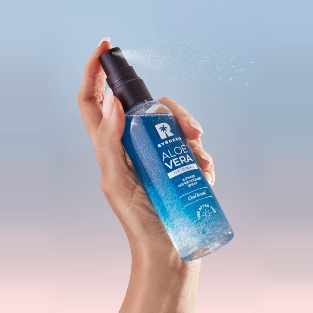 Aloe Vera Two-phase super cooling spray Dvifazis itin vėsinantis purškiklis Su alijošiumi ir hialurono rūgštimi grozioplanas.lt