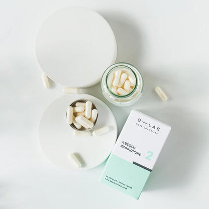 D-LAB NUTRICOSMETICS D-LAB Nutricosmetics Absolu Probiopure Maisto papildas, virškinimo sistemos mikro-floros palaikymui grozioplanas.lt