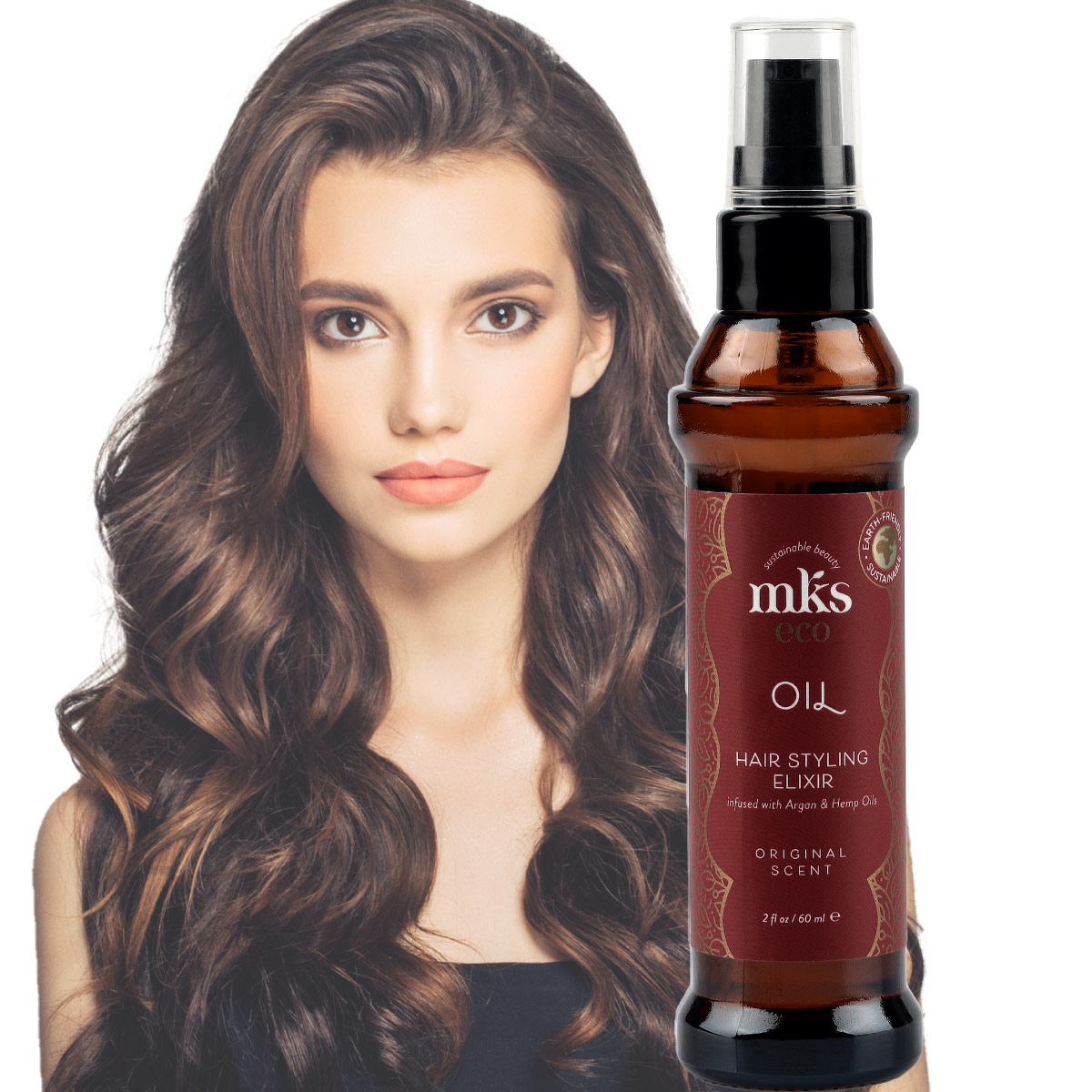 MKS eco OIL ORIGINAL plaukų aliejus, 60 ml.