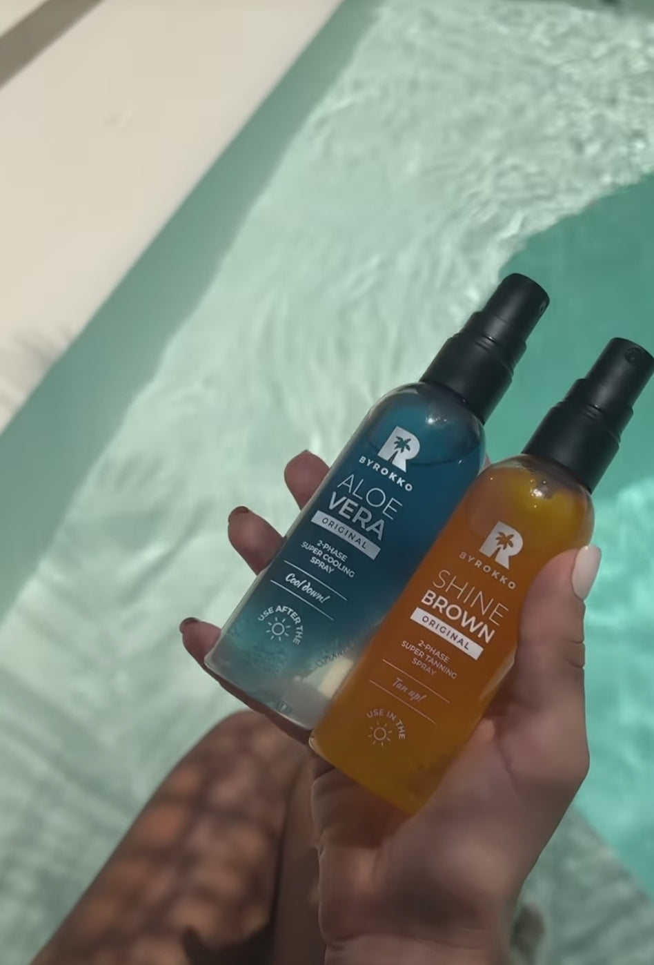 Shine Brown Two-Phase Super Tanning Spray Dvifazis įdegio purškiklis „BYROKKO™“ grozioplanas.lt