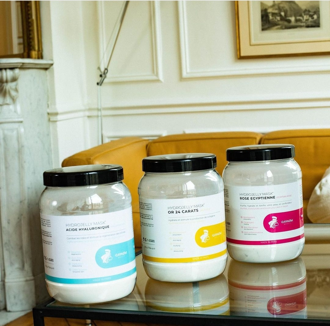 Cleopatre Beauty ® Gaivinanti alginatinė veido kaukė 24 karatų aukso grozioplanas.lt