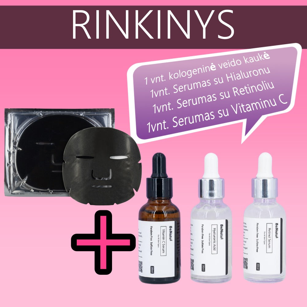 Benatu serumu rinkinys retinolis hialuronas vitaminas c grozioplanas.lt