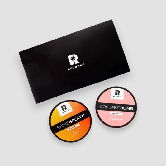BYROKKO Shine Brown ir Coconut Bomb rinkinys grozioplanas.lt