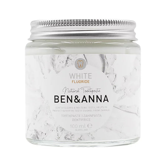 “ baltoji dantų pasta su fluoru Ben & Anna