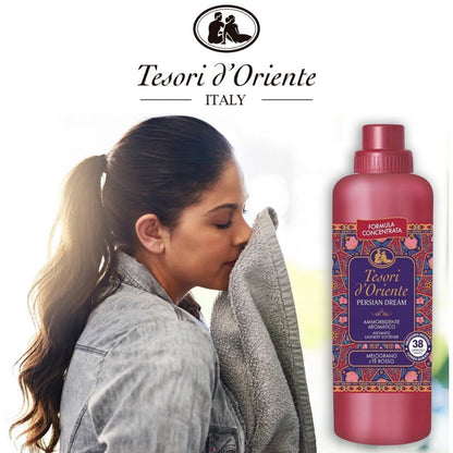 Tesori d'Oriente PERSIAN Fabric Softener, Parfumuotas Skalbinių Minkštiklis 760 ml, audinių kondicionierius, Kvapnus skalbinių minkštiklis, koncentruotas skalbinių minkštiklis, aromaterapinis skalbinių minkštiklis, ilgai išliekantis gaivus kvapas