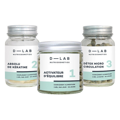 D-LAB NUTRICOSMETICS D-LAB Nutricosmetics Masse-Capillaire Maisto papildų programa plaukų slinkimo stabdymui grozioplanas.lt