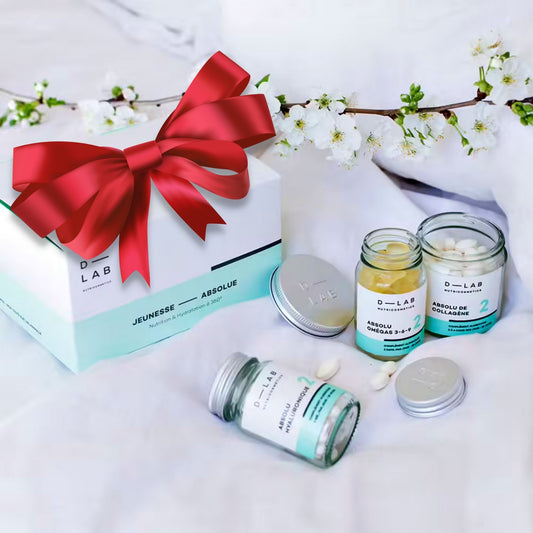 D-LAB Nutricosmetics Jeunesse-Absolue Maisto papildų kompleksas, subalansuotai mitybai ir stangriai odai Rinkinys - grozioplanas.lt