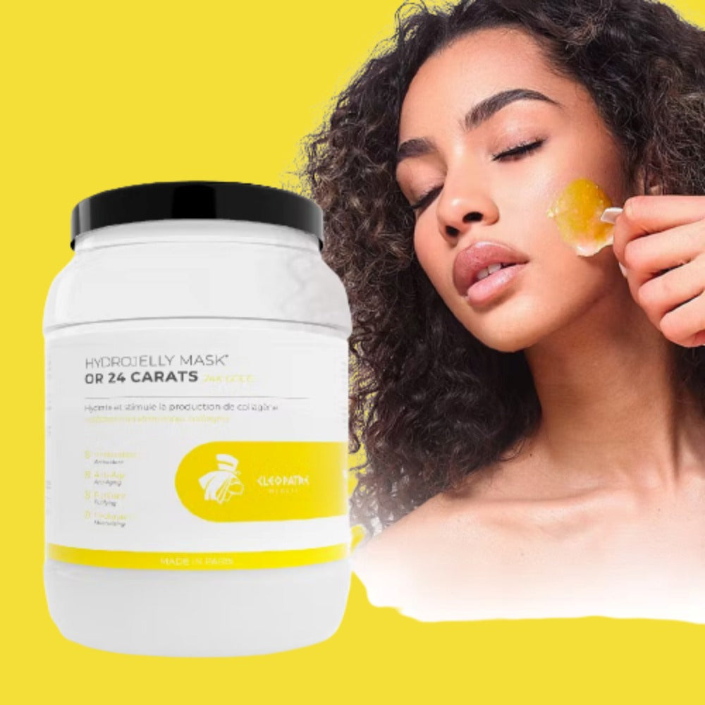 Cleopatre Beauty ® Gaivinanti alginatinė veido kaukė 24 karatų aukso grozioplanas.lt