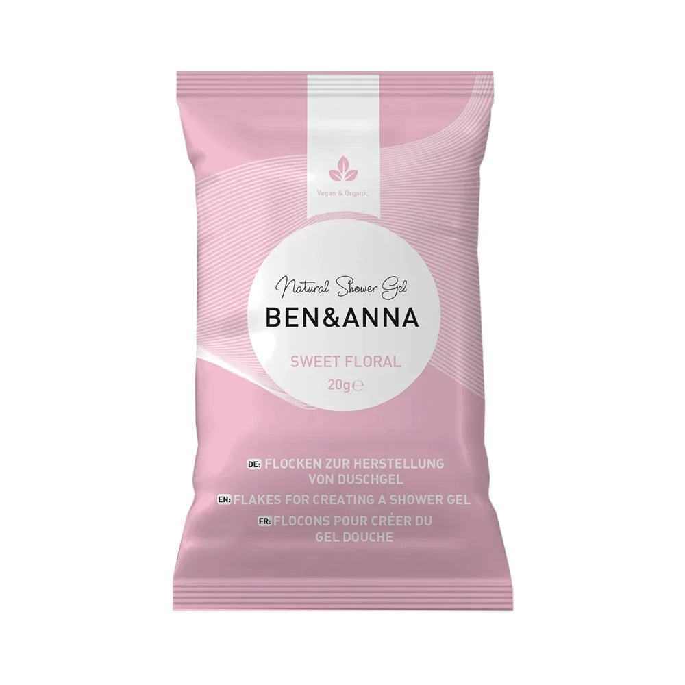 Ben & Anna „Sweet Floral“ natūralūs dušo želė dribsniai