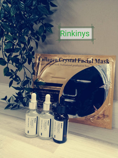 BeNatu Serumų Rinkinys ir Kolageno veido kaukė