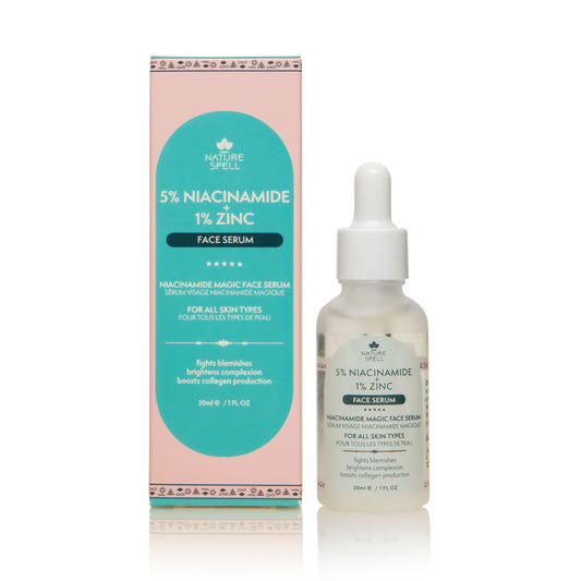 Veido serumas 5% niacinamido + 1% cinko – niacinamido stebuklingas  Nature Spell grozioplanas.lt