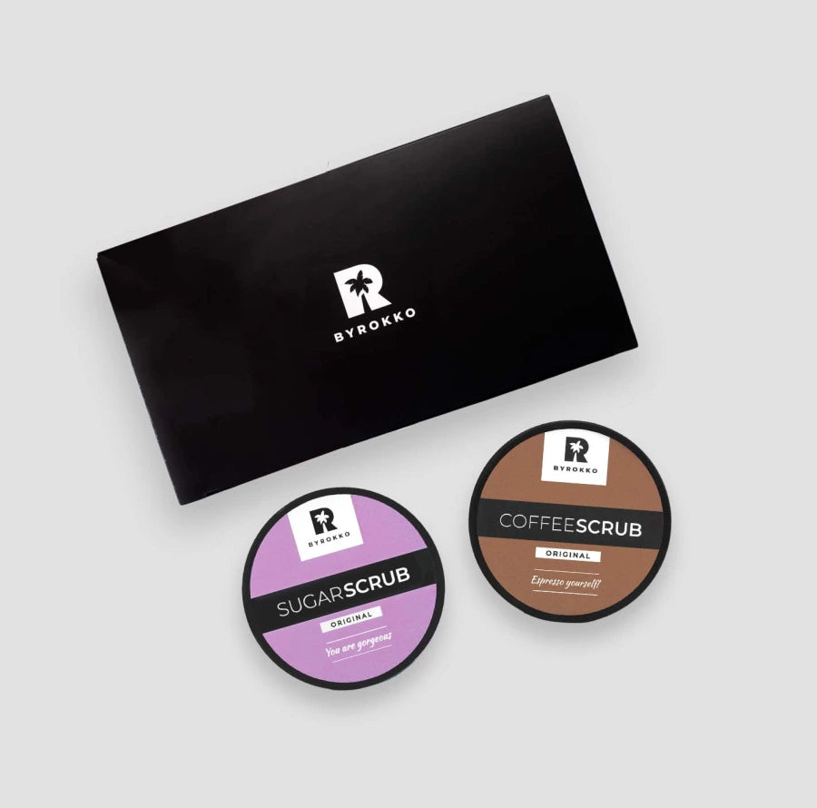 BYROKKO Rinkinys cukraus šveitiklis   SUGARSCRUB IR kavos šveitiklis COFFEESCRUB GROZIOPLANAS.LT