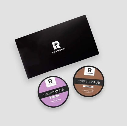 BYROKKO Rinkinys cukraus šveitiklis   SUGARSCRUB IR kavos šveitiklis COFFEESCRUB GROZIOPLANAS.LT