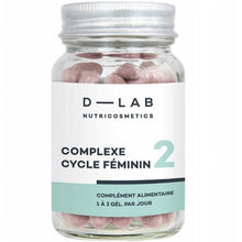 Įkelti vaizdą į galerijos rodinį, D-LAB NUTRICOSMETICS D-LAB Nutricosmetics Complexe Cycle Feminin Maisto papildas hormonų pusiausvyrai grozioplanas.lt
