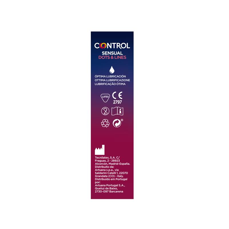 CONTROL PRESERVATIVES SENSUAL DOTS AND LINES 12 UNITS