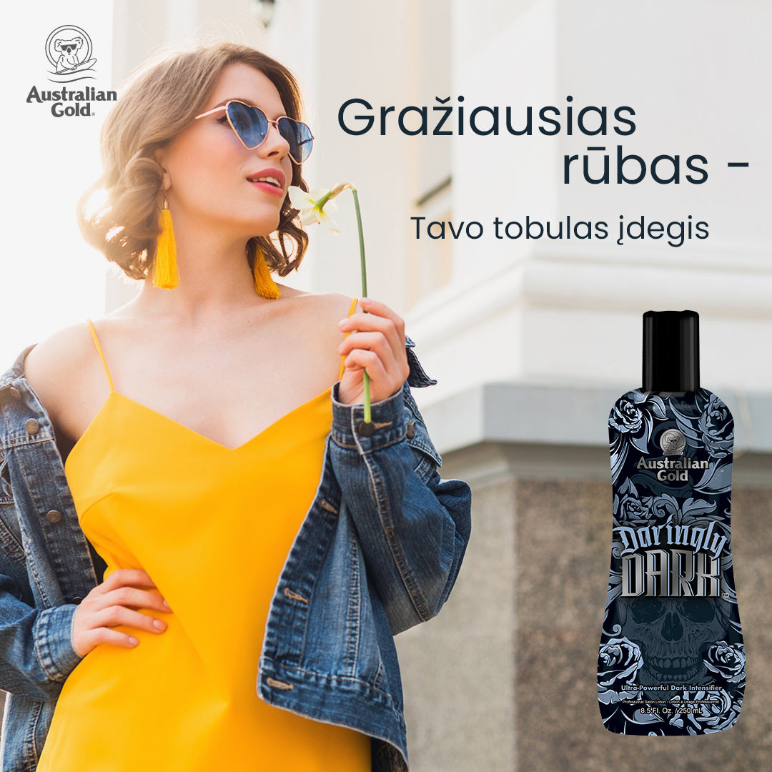 Soliariumo įdegio kremas Australian Gold Daringly Dark 250ml grozioplanas.lt