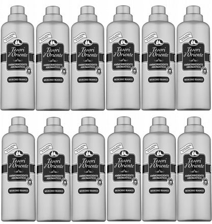 Tesori d'Oriente MUSCHIO BIANCO Fabric Softener, Parfumuotas Skalbinių Minkštiklis 760 ml, audinių kondicionierius, Kvapnus skalbinių minkštiklis, koncentruotas skalbinių minkštiklis, aromaterapinis skalbinių minkštiklis, ilgai išliekantis gaivus kvapas